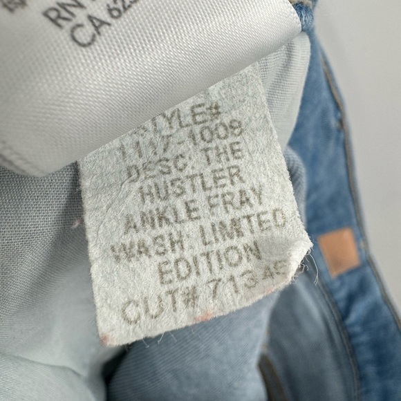 MOTHER The hustler ankle fray limited edition jeans size 26 B1827 - Picture 7 of 8